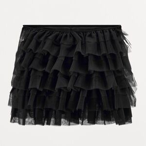 Zara Black Layered‎ Mini Skirt Halloween Edition